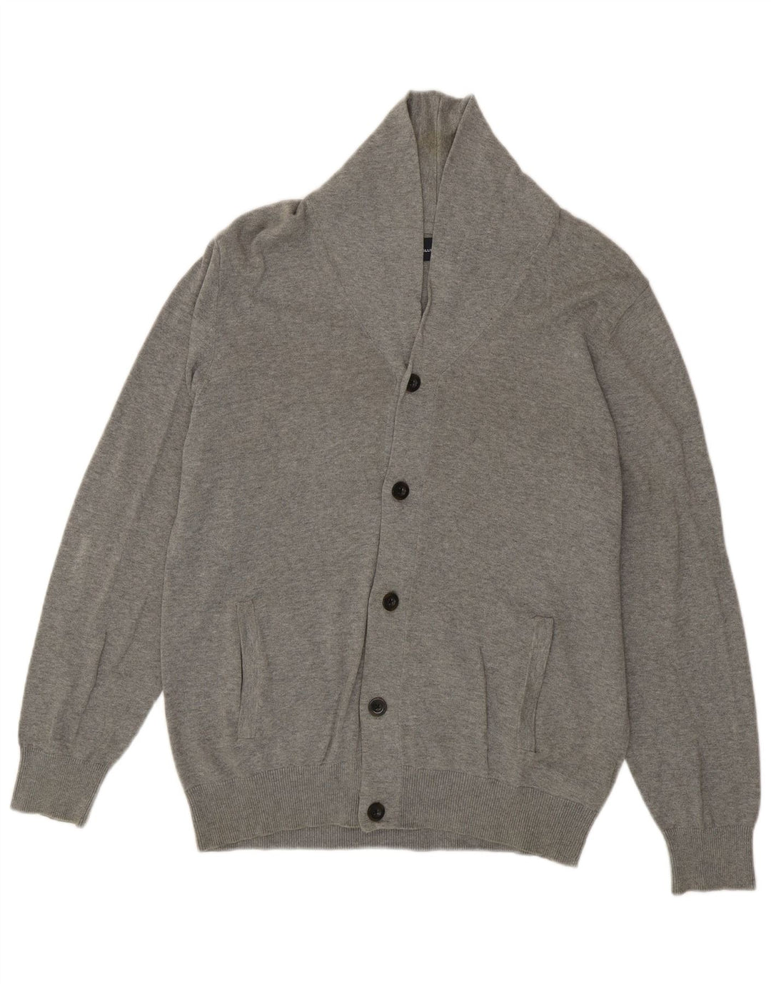 Marks & Spencer Pull Cardigan Homme Grande Taille Gris Coton