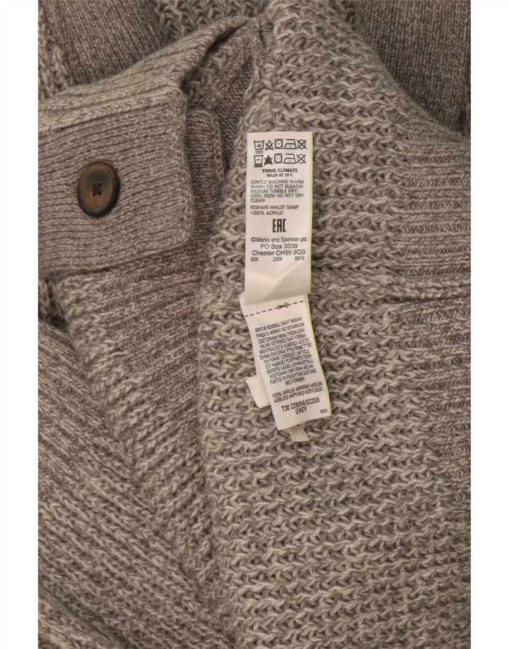 Marks & Spencer Pull Cardigan Homme 2XL Gris Acrylique