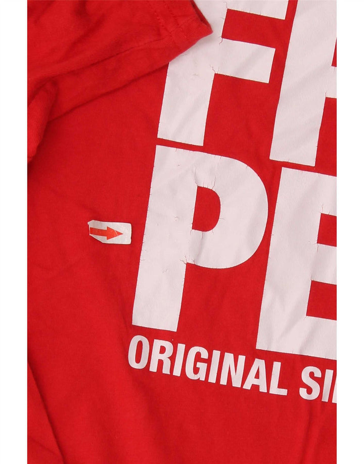 Fred Perry T-shirt graphique pour homme en coton rouge Large