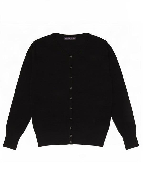 Marks & Spencer Pull Cardigan Femme UK 12 Medium Noir Viscose
