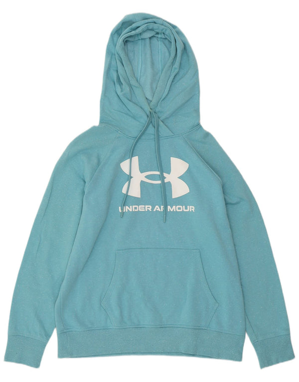 UNDER ARMOUR Pull à capuche surdimensionné pour femme UK 14 Bleu moyen moucheté