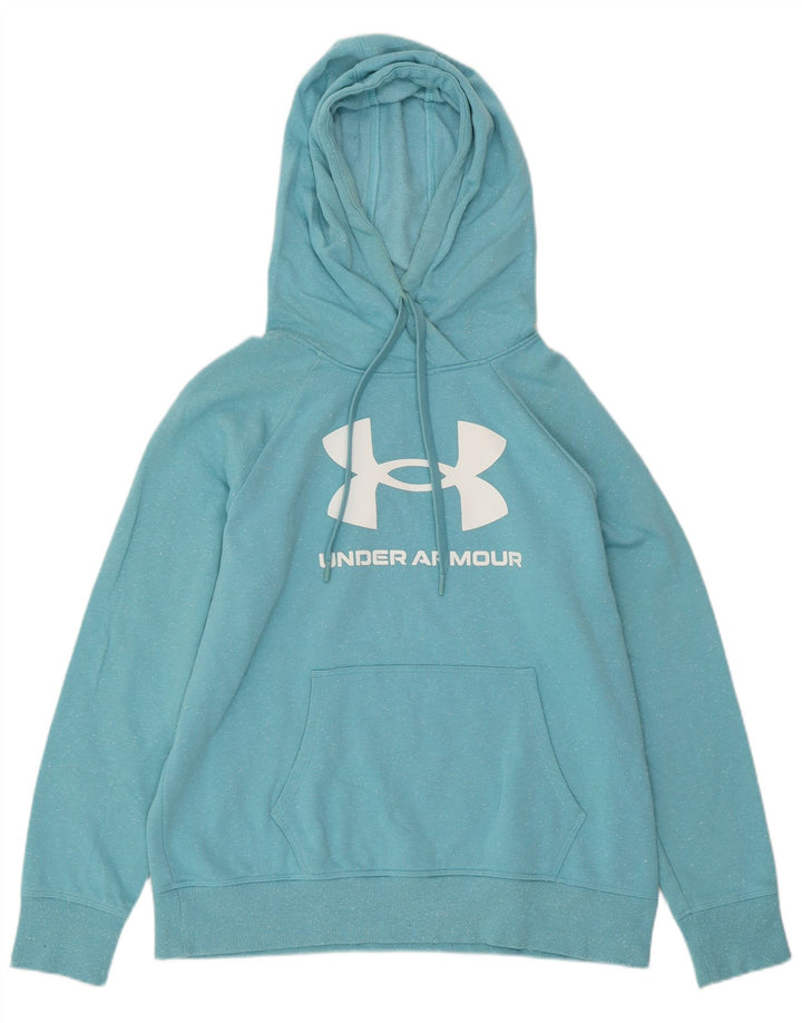 UNDER ARMOUR Pull à capuche surdimensionné pour femme UK 14 Bleu moyen moucheté