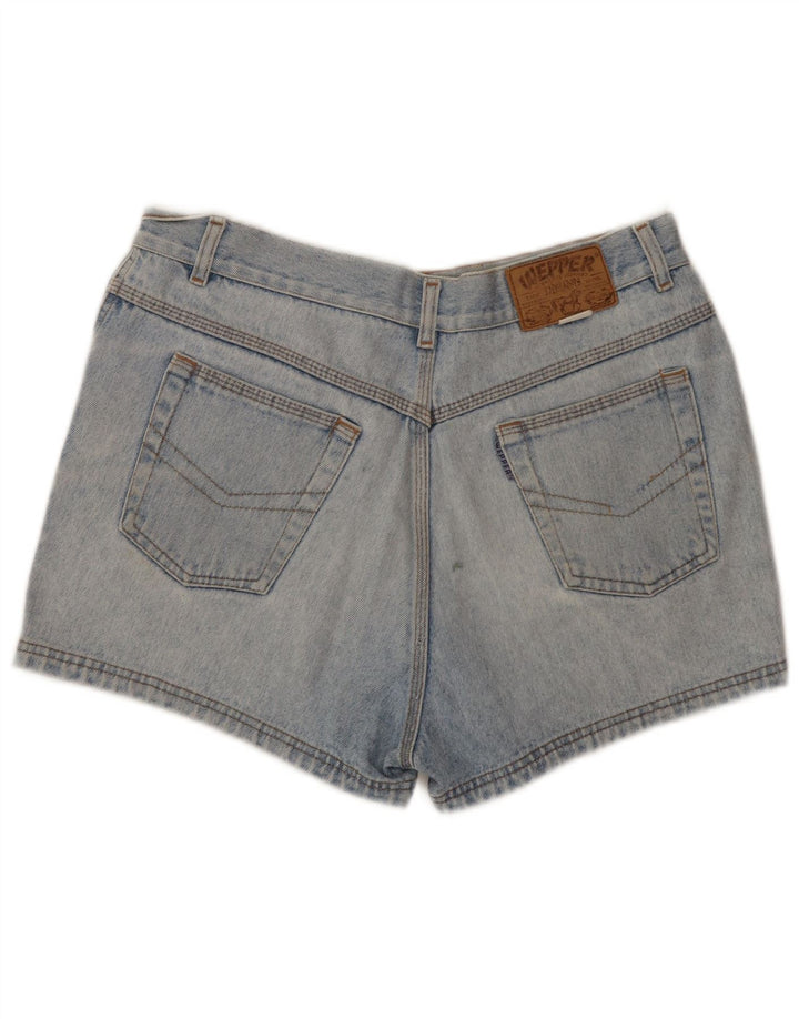 VINTAGE Short en Jean Femme W32 Grand Bleu