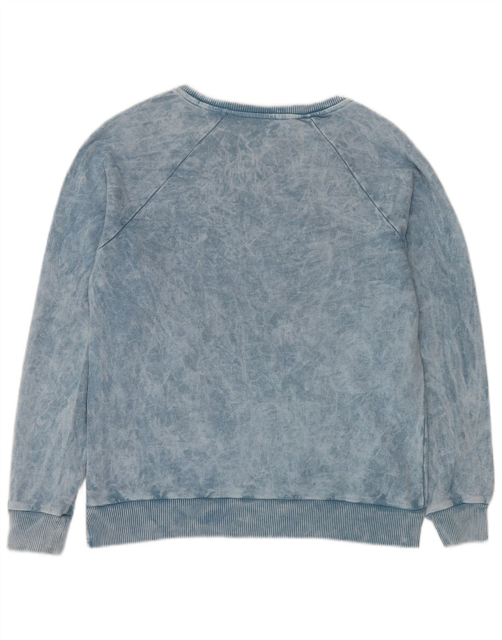 Best Company Sweat-shirt graphique pour homme en coton bleu tie-dye