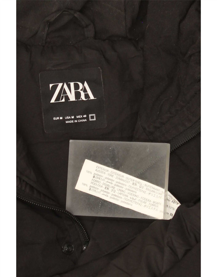 Zara Gilet rembourré à capuche pour homme UK 38 Medium Noir Polyester