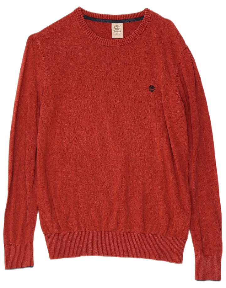 TIMBERLAND Pull col bateau homme petit rouge coton