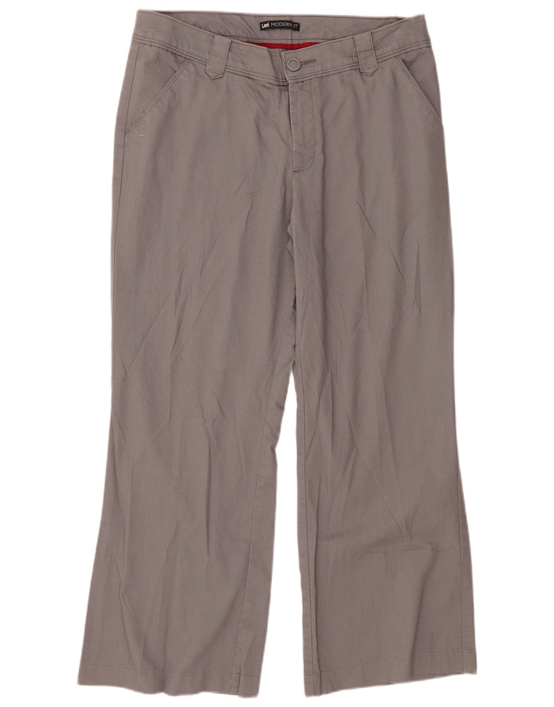 Lee Pantalon Chino Droit Coupe Moderne Femme W34 L27 Gris