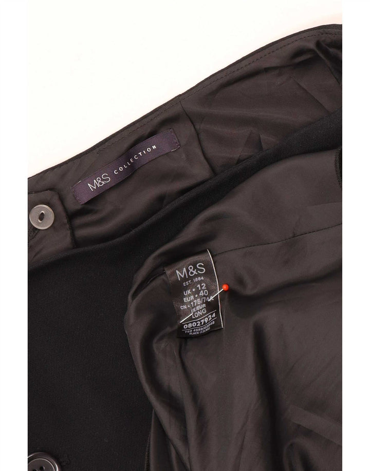 Marks & Spencer Jupe trapèze pour femme UK 12 Medium W30 Noir Polyester