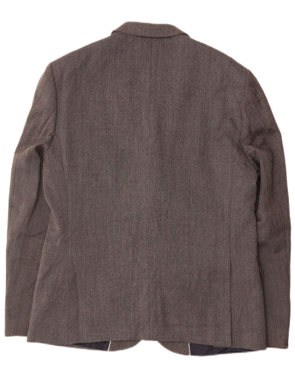 Marks & Spencer Veste Blazer Slim Fit à 2 Boutons pour Homme UK 42 Grande Laine Grise