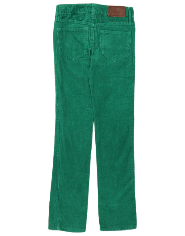 Polo Ralph Lauren Pantalon slim en velours côtelé pour femme UK 8 Small W26 L28 Vert