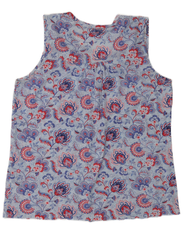 M&Co Chemisier sans manches pour femme UK 44 Grand Bleu Floral Polyester