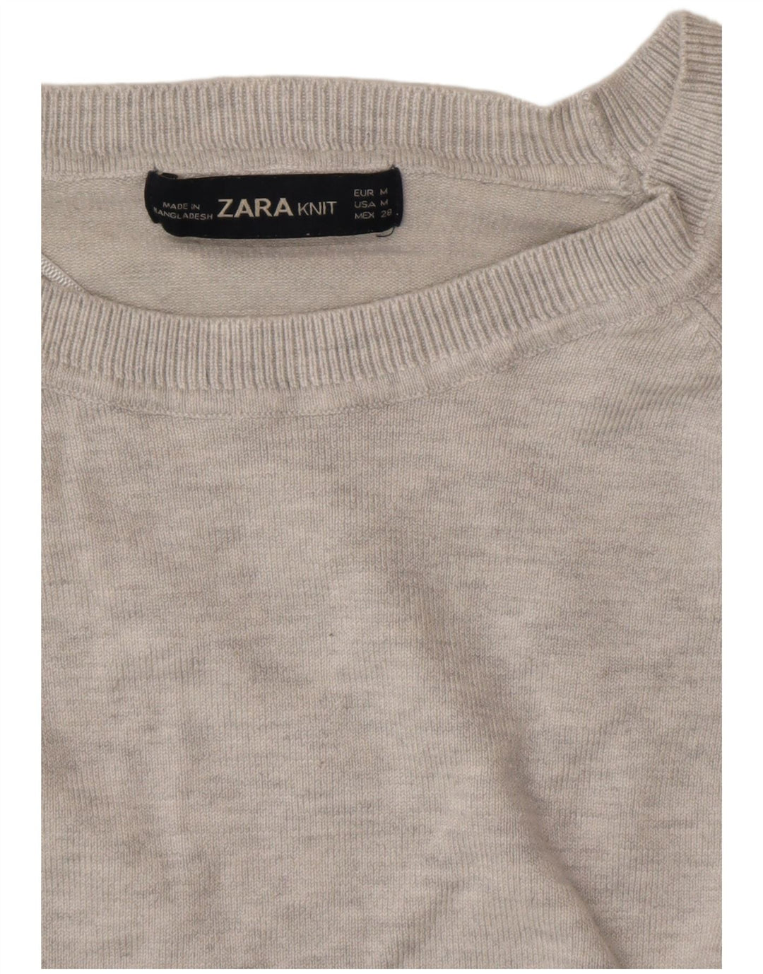ZARA Pull surdimensionné à col bateau pour femme UK 14 Gris moyen