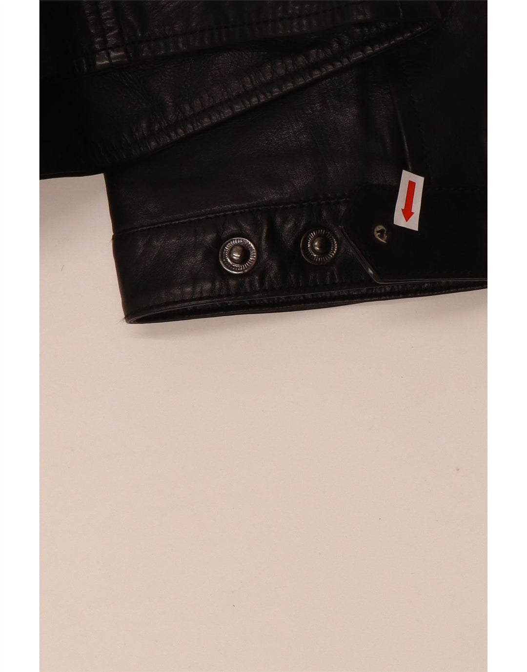 VINTAGE Veste motard en cuir pour homme IT 52 XL Cuir noir