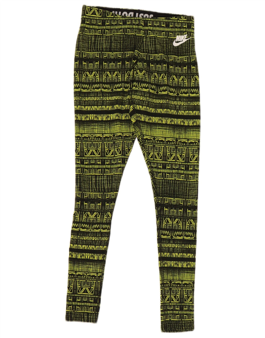 Nike Legging à motif abstrait pour femme UK 6 XS Jaune Coton