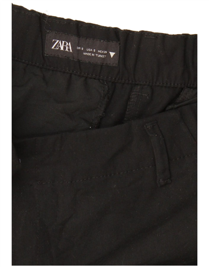 Pantalon Chino Large Femme ZARA Small W26 L26 Noir