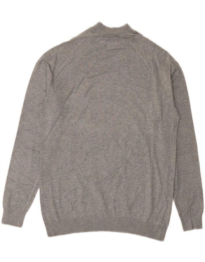Zara Homme Pull Col Roulé Petit Gris Viscose