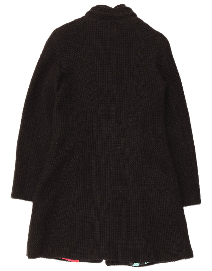 Desigual Manteau Femme EU 42 Grand Noir Paisley Acrylique