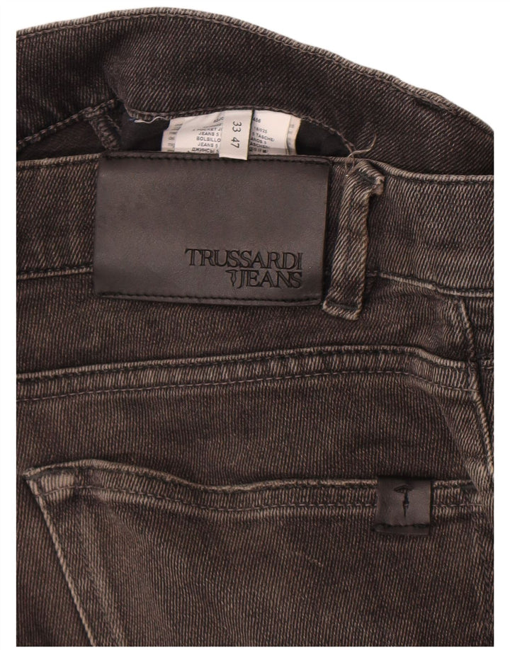 Trussardi Jean Slim Effet Déchiré W33 L34 Coton Noir