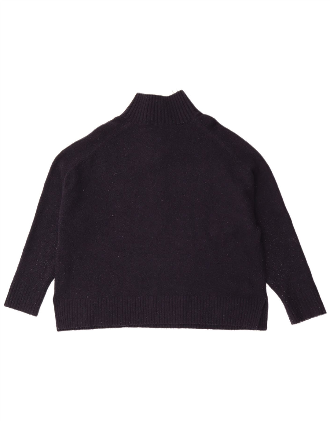 Zara Pull surdimensionné à col boutonné pour femme UK 16 Large Bleu marine