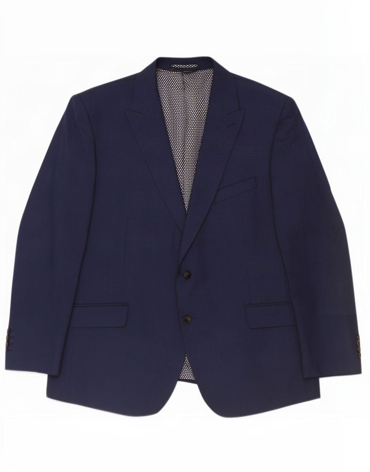 Marks & Spencer Veste blazer coupe régulière à 2 boutons pour homme UK 48 2XL Bleu marine