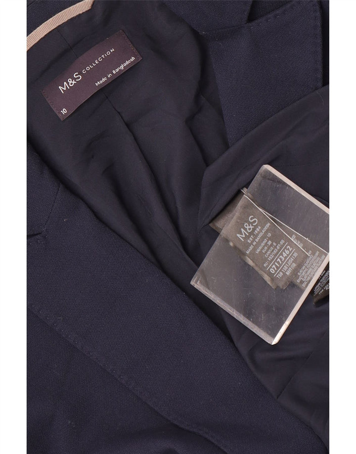 Marks & Spencer Veste blazer à 1 bouton pour femme UK 10 Small Bleu marine