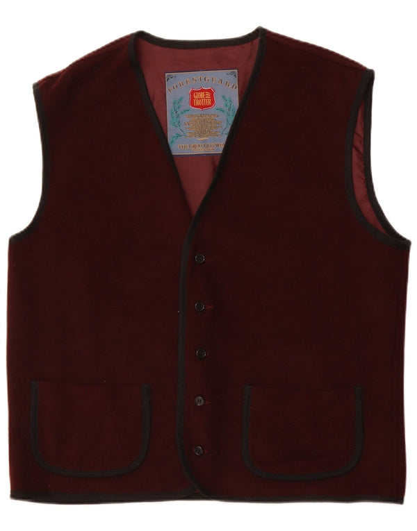 Globe Trotter Gilet Homme UK 40 Large Bordeaux Acrylique