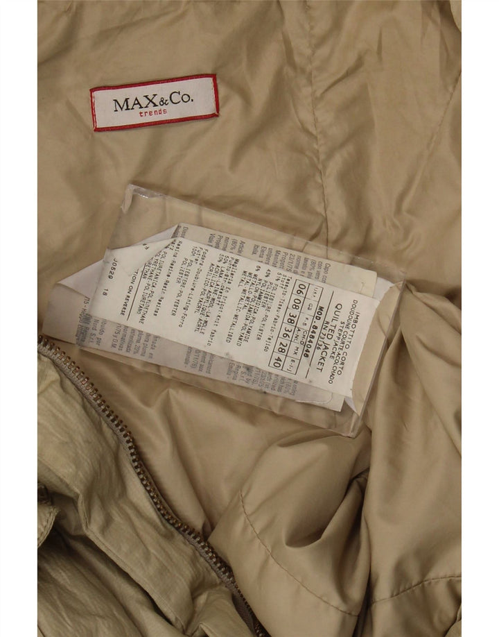 Max & Co. Veste matelassée pour femme UK 8 Small Beige Polyester