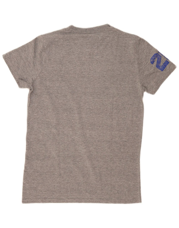 Superdry T-Shirt Graphique Homme Gris Moyen Moucheté Coton