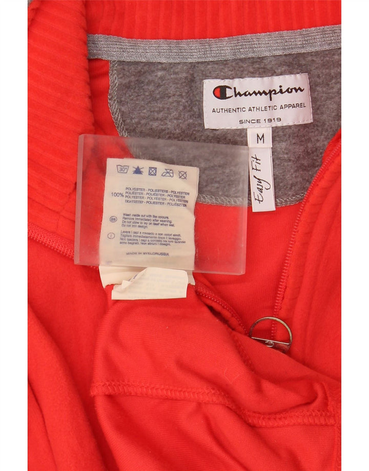 Champion Pull polaire à col zippé Easy Fit pour femme UK 14 Rouge moyen Polyester