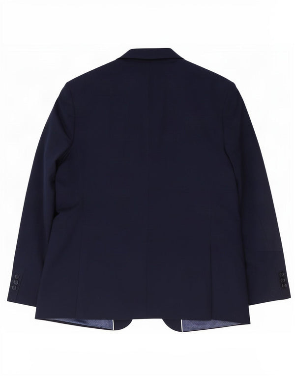 Marks & Spencer Veste blazer longue à 2 boutons pour homme UK 48 4XL Bleu marine Laine