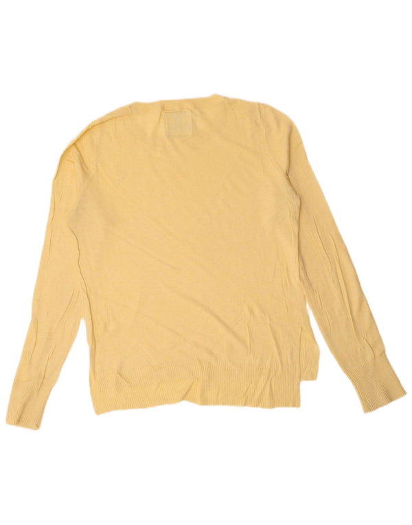 Abercrombie & Fitch Pull col bateau pour femme UK 14 Jaune moyen