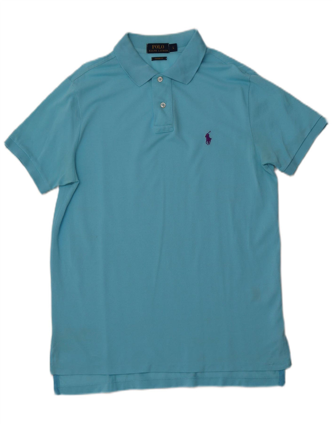 POLO RALPH LAUREN Polo sur mesure pour homme en coton bleu grand