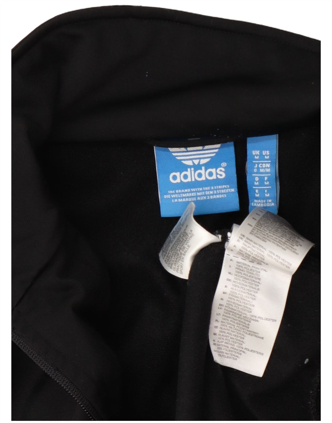 Adidas Veste de survêtement pour homme Noir moyen Polyester