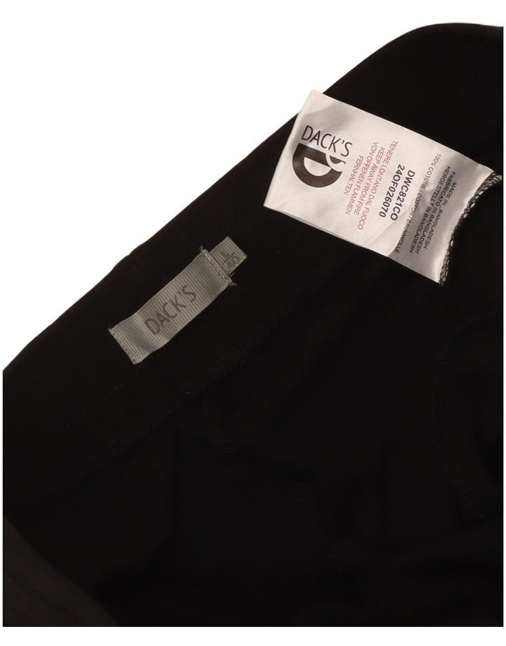 Dack's Pantalon de Survêtement Capri Femme UK 16 Large Noir Coton