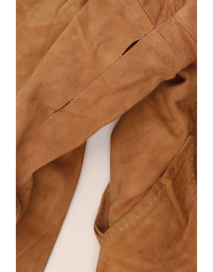 veste en daim militaire femme vintage IT 48 XL Marron