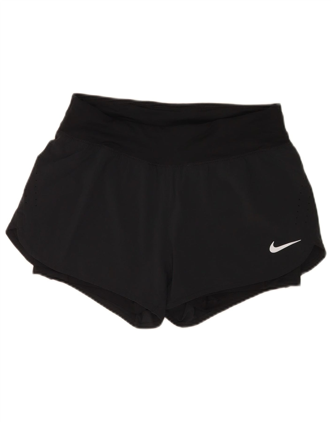Nike Short de sport Dri Fit pour femme UK 12 Bleu marine moyen Polyester