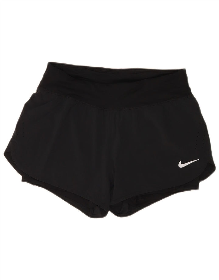 Nike Short de sport Dri Fit pour femme UK 12 Bleu marine moyen Polyester