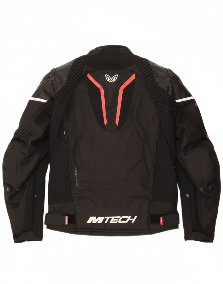 M TECH Womens Graphic Racer Jacket UK 16 Large Black Colourblock Polyester