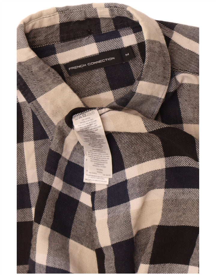 French Connection Chemise Flanelle Homme Bleu Marine Moyen Carreaux Coton