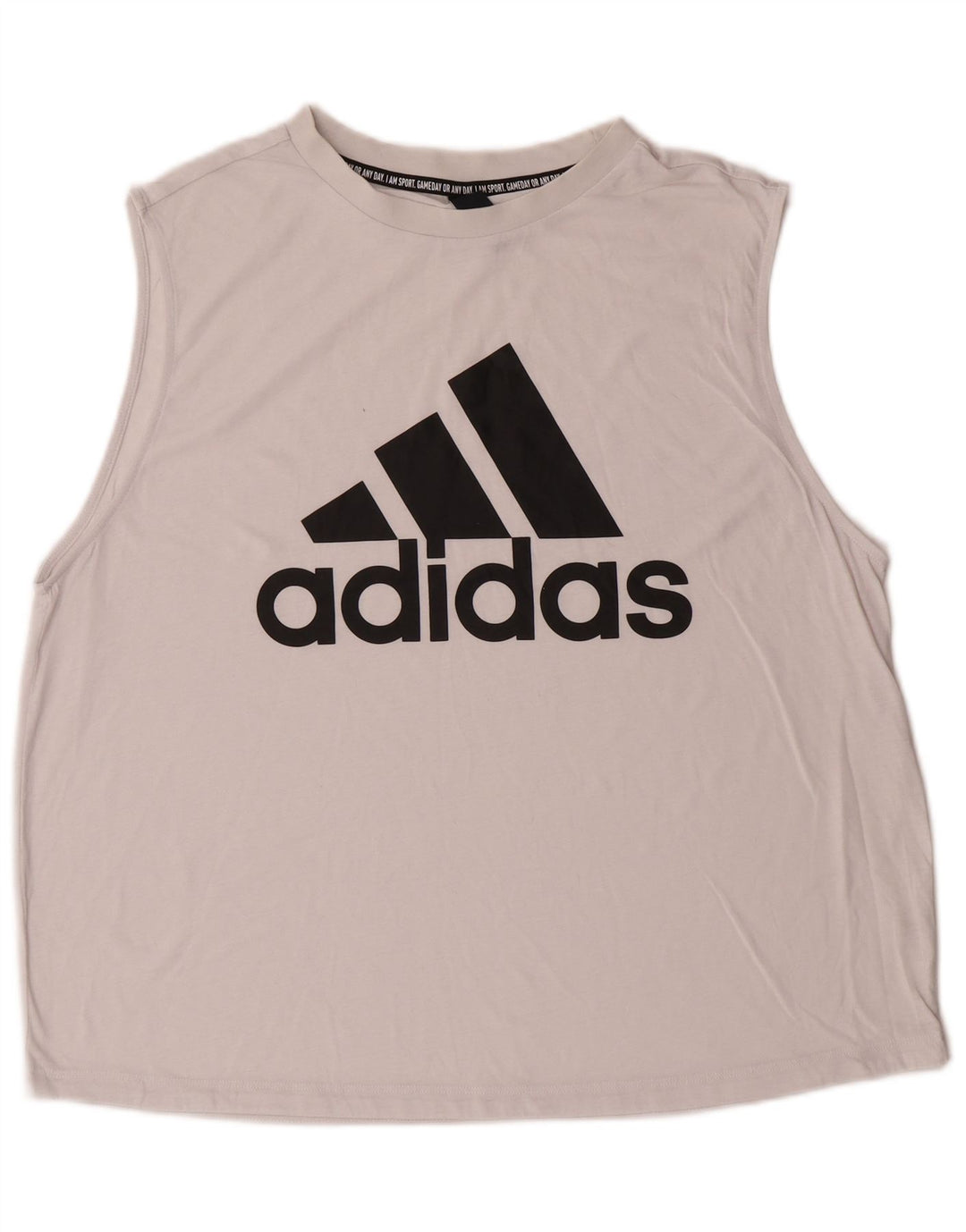 ADIDAS Débardeur graphique pour hommes, grand, blanc, sport