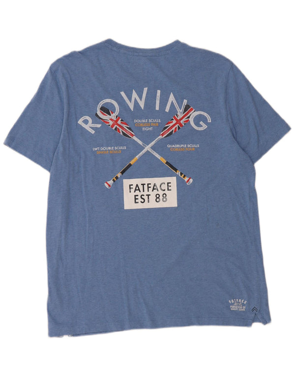 Fat Face T-Shirt Graphique Homme Grand Bleu Coton