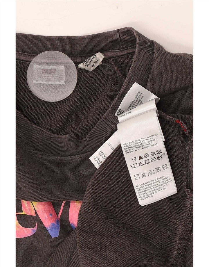 Levi's Sweat-Shirt Graphique Oversize Femme UK 18 XL Gris Coton