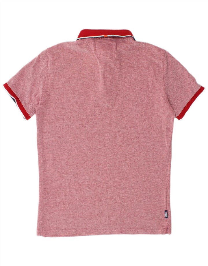 SUPERDRY Polo City Fit Homme Rouge Moyen Moucheté Coton