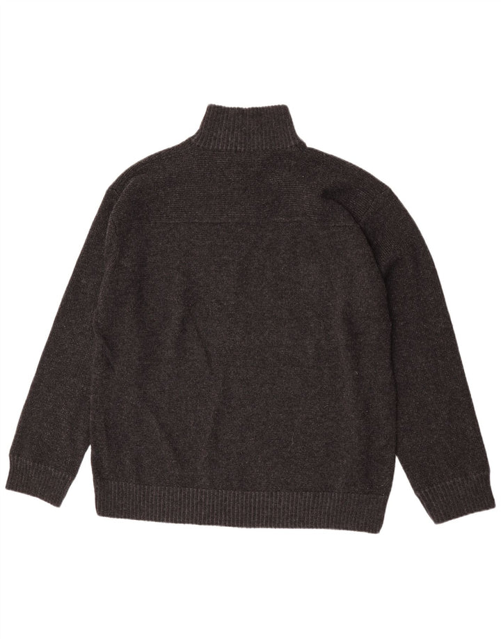 Marks & Spencer Pull col zippé pour homme XL Gris laine d'agneau