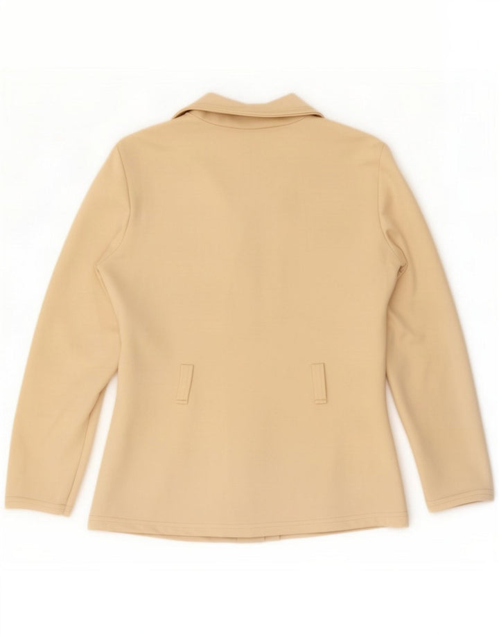 Vintage Blazer 6 boutons pour femme UK 42 Polyester beige moyen