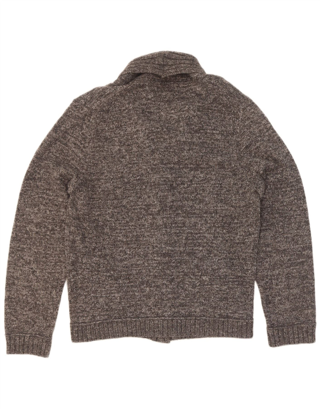 Trussardi Pull Cardigan XL Gris Viscose Moucheté Homme