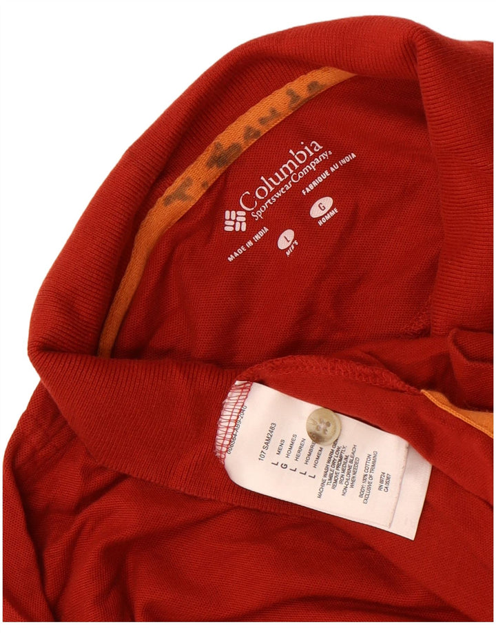 Columbia Polo Homme Grand Rouge Coton