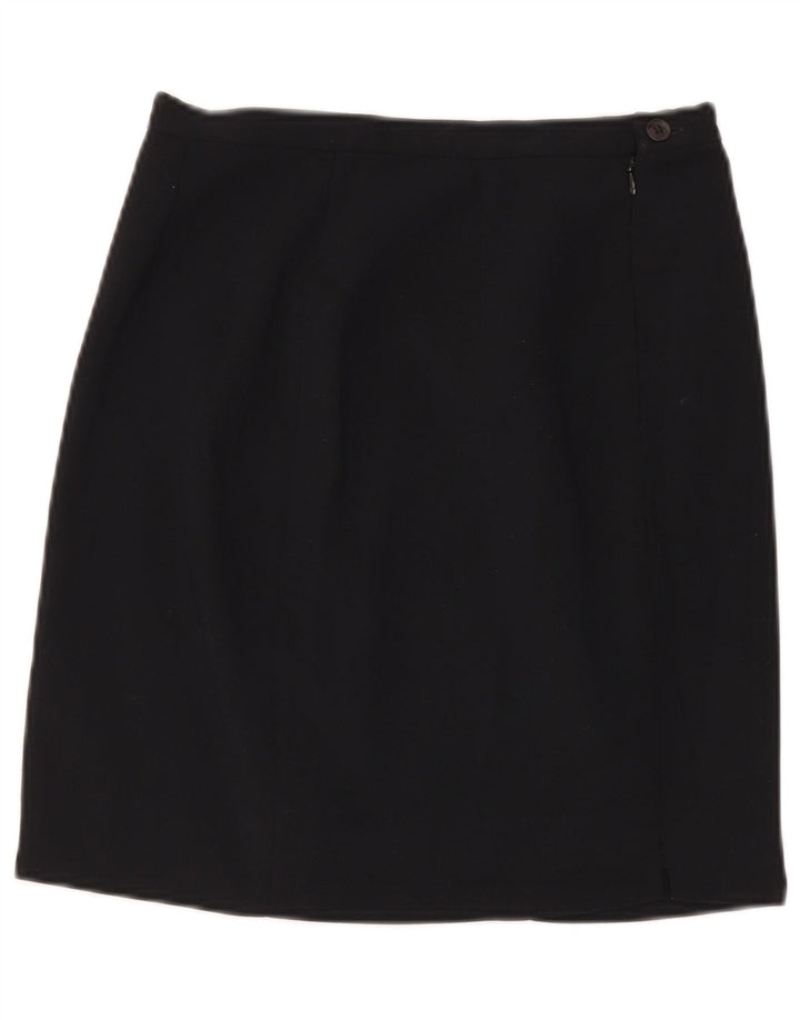 Zara Femme Mini Jupe EU 40 Moyen W30 Bleu Marine Polyester