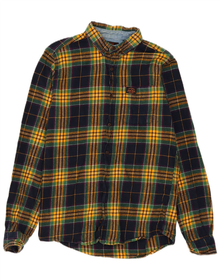 Superdry Chemise Checked Flannel Medium Multicolore Plaid Cotton Homme