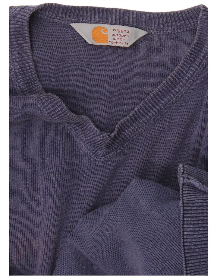 Carhartt Pull col V pour homme 2XL Bleu marine